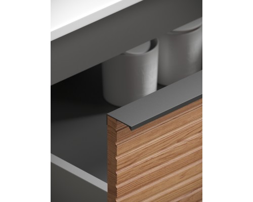 Тумба для раковины SanCos Delta 100 DL100LGR Дуб красный, графит