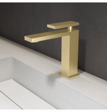 Смеситель для раковины Vincea Dice VBF-2DS1BG однорычажный, брашированное золото