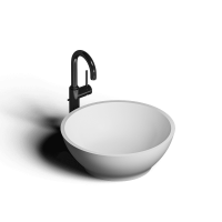 Накладная раковина-чаша из искусственного камня Monblan Lily 415x415х150 цвет белый матовый