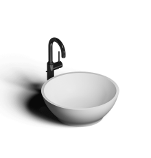 Накладная раковина-чаша из искусственного камня Monblan Lily 415x415х150 цвет белый матовый