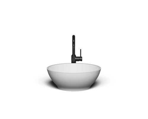 Накладная раковина-чаша из искусственного камня Monblan Lily 415x415х150 цвет белый