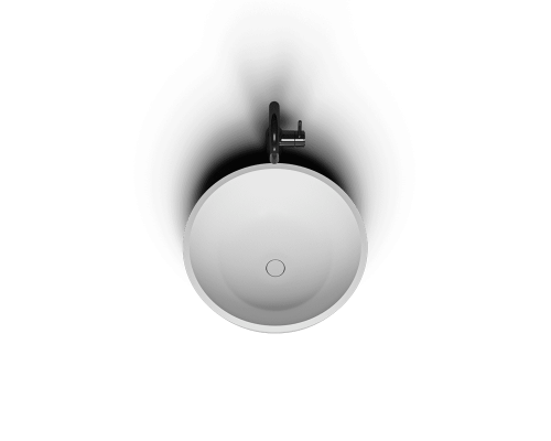 Накладная раковина-чаша из искусственного камня Monblan Lily 415x415х150 цвет белый