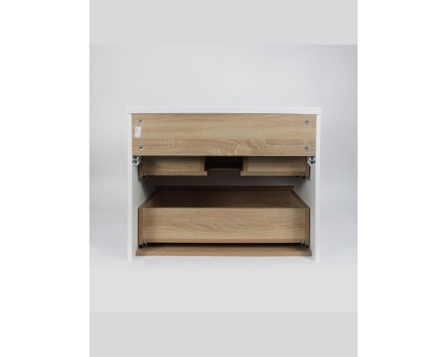 Тумба под раковину 70 см, Uperwood Barsa, белая/дуб сонома