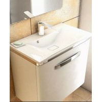 Раковина для ванной 75, Uperwood Elen, белая глянцевая, с декоративной накладкой для слива