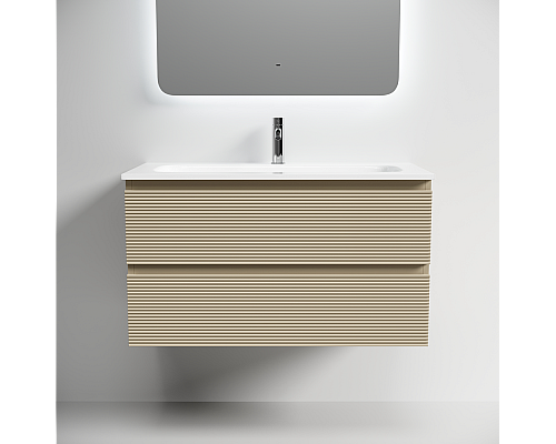 Тумба под раковину Настенная Sancos Folk 89 FL90CP Капучино