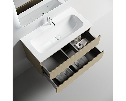 Тумба под раковину Настенная Sancos Folk 89 FL90CP Капучино