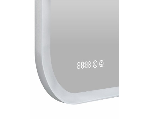 Зеркало Континент Bliss 915х685 ЗЛП767 с подсветкой с сенсорным выключателем с часами с увеличительным зеркалом