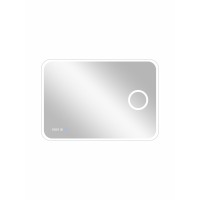 Зеркало Континент Bliss 915х685 ЗЛП767 с подсветкой с сенсорным выключателем с часами с увеличительным зеркалом