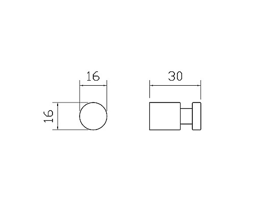 Крючок для ванной Wonzon&Woghand EASY, Хром WW-8105-1-CR