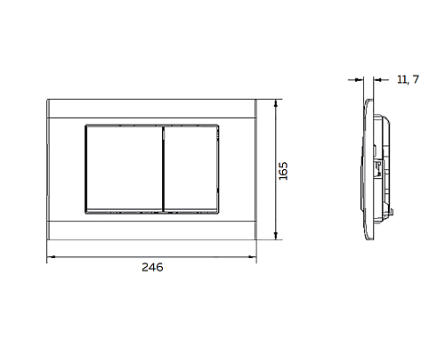 Кнопка смыва AltroBagno PFP 003GQ металл