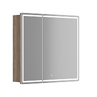 Зеркальный шкаф SANCOS Mirror 890x150х740 мм, с LED подсветкой, дуб галифакс MI90EG