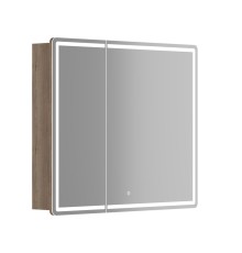 Зеркальный шкаф SANCOS Mirror 890x150х740 мм, с LED подсветкой, дуб галифакс MI90EG