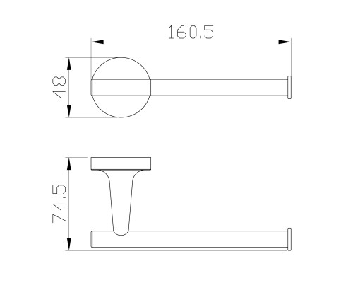 Держатель для туалетной бумаги без крышки Wonzon&Woghand SIMPLE, Браш золото WW-6516-BG