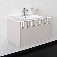 Тумба с раковиной для ванной Comforty Мадрид-70 серый шёлк Comforty 70E