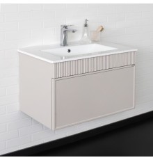 Тумба с раковиной для ванной Comforty Мадрид-70 серый шёлк Comforty 70E