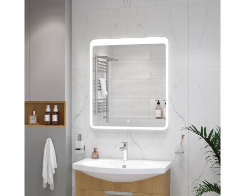 Зеркало Континент Lacio 800х900 ЗЛП756 с подсветкой с сенсорным выключателем