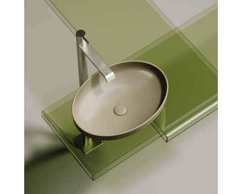 Чаша накладная овальная Ceramica Nova Element 50x36 Капучино Матовый