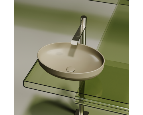 Чаша накладная овальная Ceramica Nova Element 50x36 Капучино Матовый