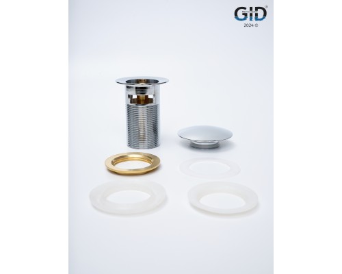 Донный клапан Gid CH100-1 73303k Хром с переливом