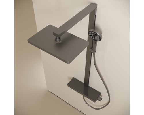 Душевая стойка Sancos Vos с термостатическим смесителем, вороненая сталь, SC6100GG