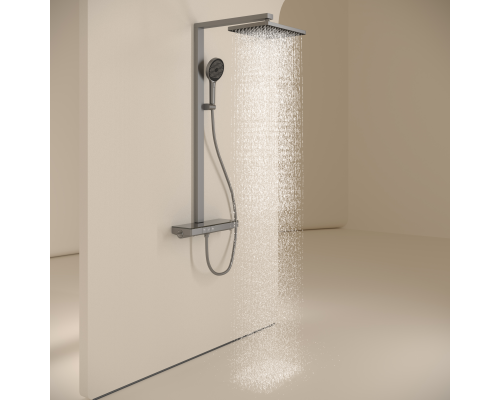 Душевая стойка Sancos Vos с термостатическим смесителем, вороненая сталь, SC6100GG