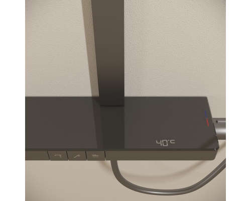 Душевая стойка Sancos Vos с термостатическим смесителем, вороненая сталь, SC6100GG