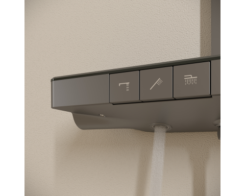 Душевая стойка Sancos Vos с термостатическим смесителем, вороненая сталь, SC6100GG