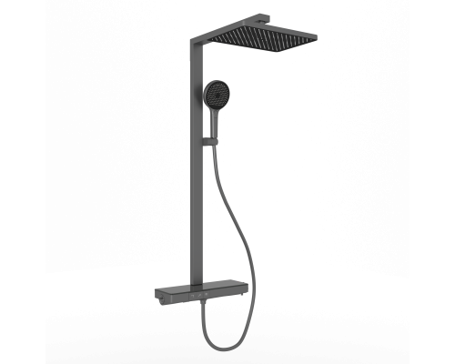Душевая стойка Sancos Vos с термостатическим смесителем, вороненая сталь, SC6100GG