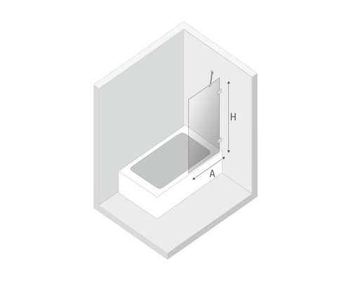 Шторка для ванны NEW TRENDY AVEXA WHITE 100x150 белый