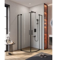 Душевой уголок Cezares Slider 100x100 SLIDER-R-2-90/100-C-NERO Черный матовый