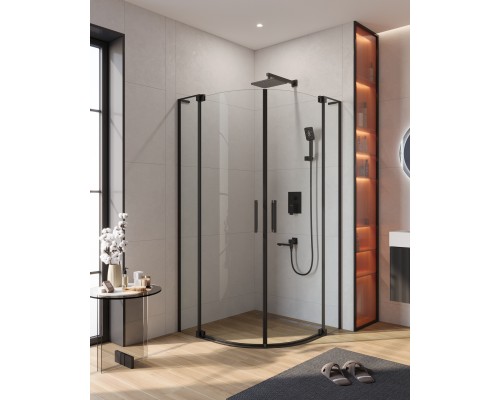 Душевой уголок Cezares Slider 100x100 SLIDER-R-2-90/100-C-NERO Черный матовый