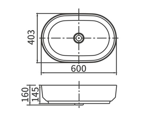 Раковина на столешницу Arrow AP41025D белый
