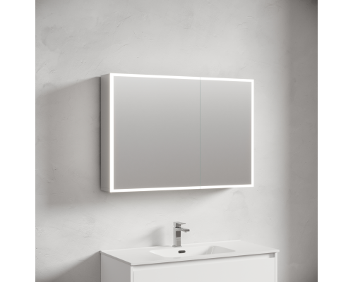 Зеркальный шкаф для ванной Sancos Evoke1000x700х136 мм с LED подсветкой, SC80100