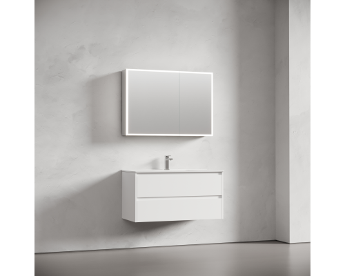 Зеркальный шкаф для ванной Sancos Evoke1000x700х136 мм с LED подсветкой, SC80100