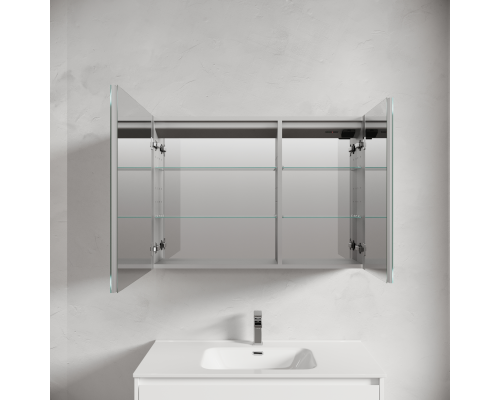 Зеркальный шкаф для ванной Sancos Evoke1000x700х136 мм с LED подсветкой, SC80100