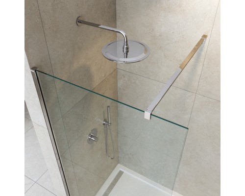 Душевая перегородка Cezares Liberta 125 LIBERTA-L-1-125-120-C-Cr профиль Хром стекло прозрачное