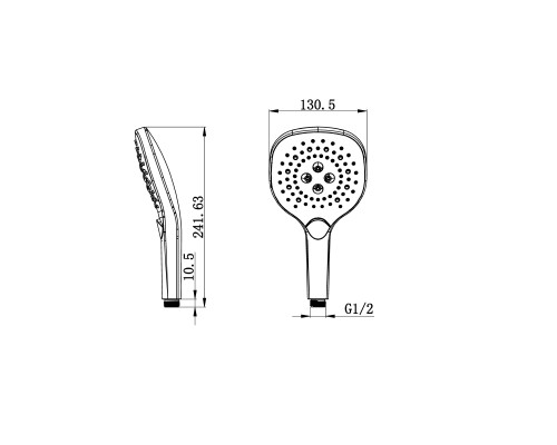 Душевая лейка Wonzon&Woghand, Темное золото WW-981358-DG