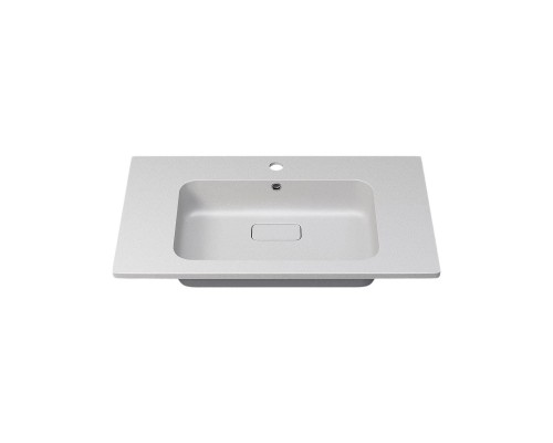 Раковина для ванной кварцевая Uperwood Lagoon Quartz 80х48х14,2 см, белая матовая, жасмин