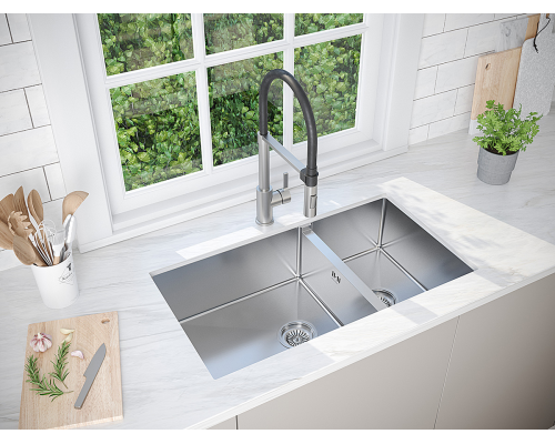 Кухонная мойка Paulmark Axel 78 PM227844-BS Брашированная сталь