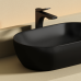 Раковина Ceramicanova Твист (Twist) накладная овальной формы 500x300x140 черный матовый