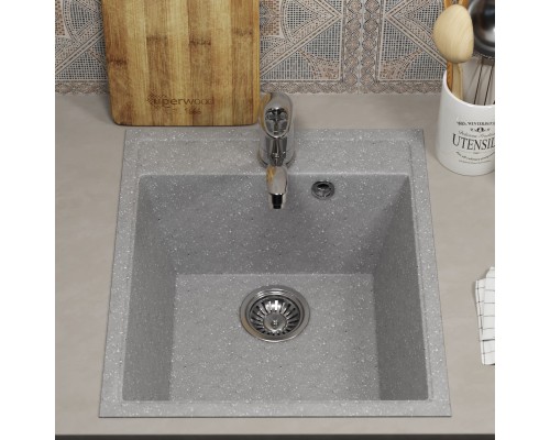 Кухонная мойка из искусственного камня Uperwood ECON UPD-404-003, серая матовая