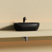 Раковина Ceramicanova Твист (Twist) накладная овальной формы 500x300x140 черный матовый