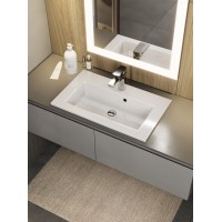 Раковина для ванной 60 см, Uperwood Aurora, белая глянцевая