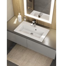 Раковина для ванной 60 см, Uperwood Aurora, белая глянцевая