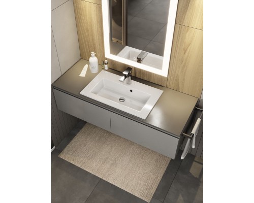 Раковина для ванной 60 см, Uperwood Aurora, белая глянцевая