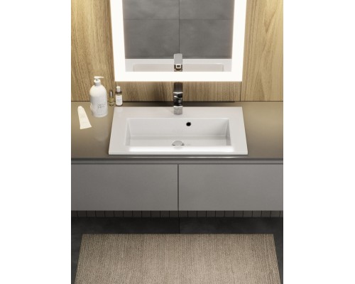 Раковина для ванной 60 см, Uperwood Aurora, белая глянцевая