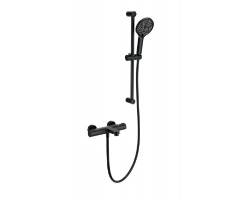 Смеситель для ванны с душевым гарнитуром и термостатом Wonzon&Woghand, Черный матовый