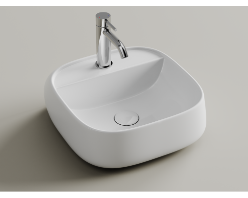 Раковина подвесная Ceramicanova Источник (Fonte) с отверстием под смеситель 420x420x145, белый