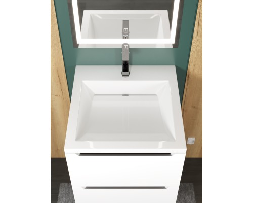 Раковина для ванной 60 см, Uperwood Infinity, белая глянцевая