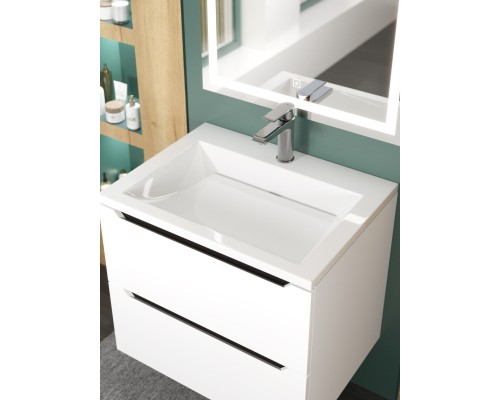 Раковина для ванной 60 см, Uperwood Infinity, белая глянцевая